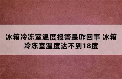 冰箱冷冻室温度报警是咋回事 冰箱冷冻室温度达不到18度